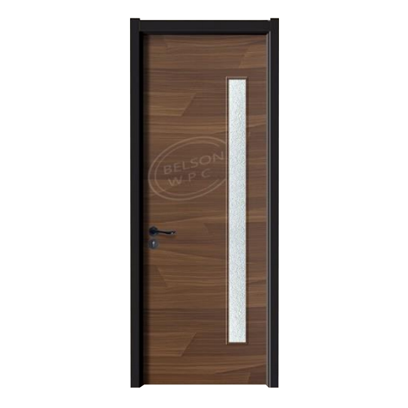 Belson WPC BES-095B pieza pequeña de vidrio con puerta de baño WPC color madera