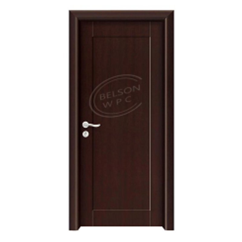 Belson WPC BES-107 película de PVC oscuro color hotel WPC puerta fácil de instalar